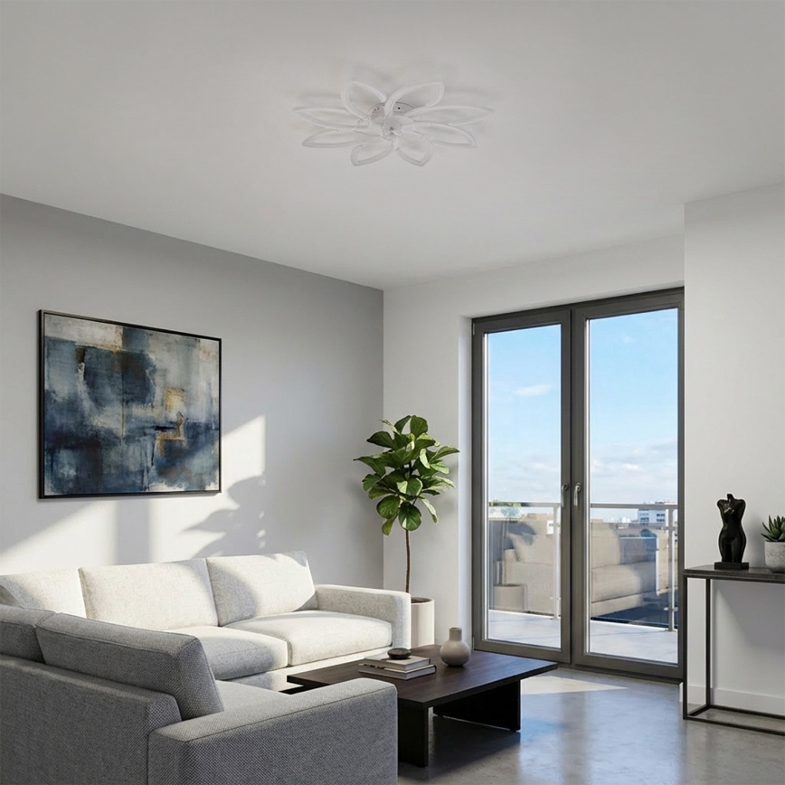 Brilagi - Ventilateur de plafond LED à intensité réglable LED/43W/230V 3000-6500K Ø 90 cm blanc + télécommande