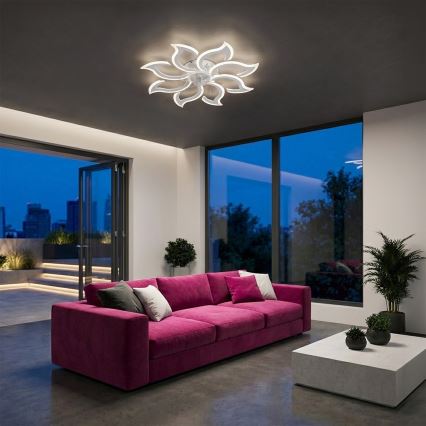 Brilagi - Ventilateur de plafond LED dimmable LED/44W/230V Ø 90 cm blanc + télécommande