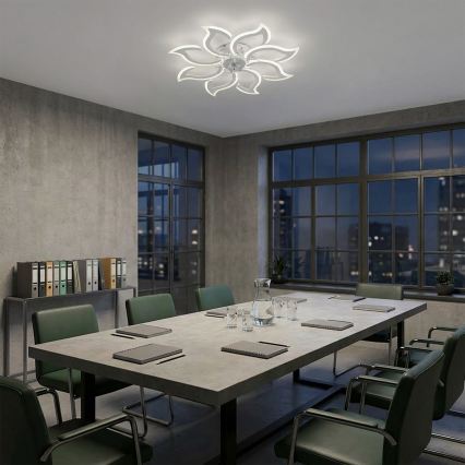 Brilagi - Ventilateur de plafond LED dimmable LED/44W/230V Ø 90 cm blanc + télécommande