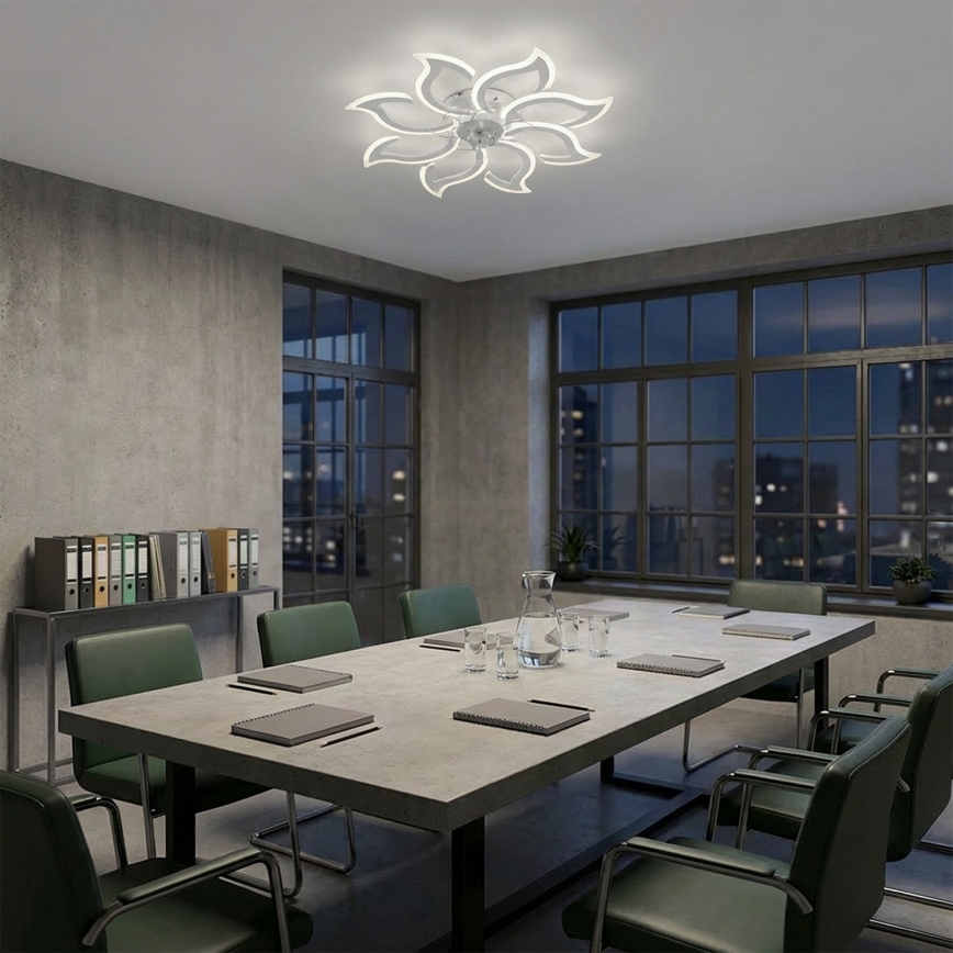 Brilagi - Ventilateur de plafond LED dimmable LED/44W/230V Ø 90 cm blanc + télécommande