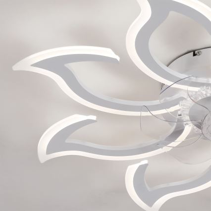 Brilagi - Ventilateur de plafond LED dimmable LED/44W/230V Ø 90 cm blanc + télécommande