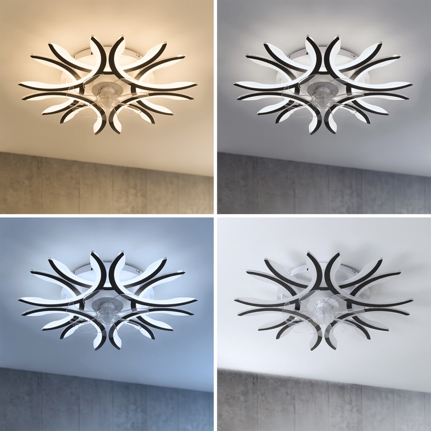 Brilagi - Ventilateur de plafond LED à intensité variable LED/70W/230V Ø 76 cm noir + télécommande