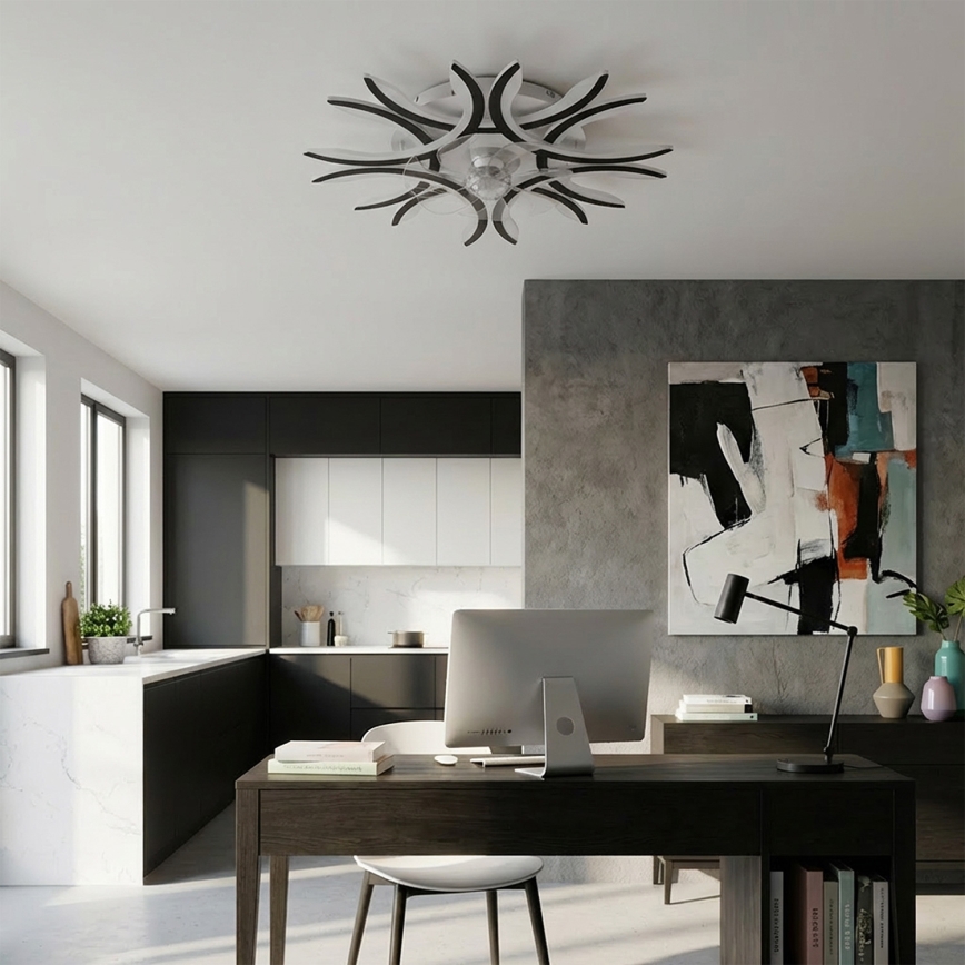Brilagi - Ventilateur de plafond LED à intensité variable LED/70W/230V Ø 76 cm noir + télécommande