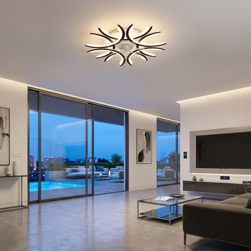 Brilagi - Ventilateur de plafond LED à intensité variable LED/70W/230V Ø 76 cm noir + télécommande