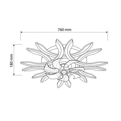 Brilagi - Ventilateur de plafond LED à intensité variable LED/70W/230V Ø 76 cm noir + télécommande