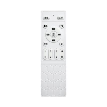 Brilagi - Ventilateur de plafond LED dimmable, 34 W, 230 V, 3000–6500 K, Ø 132 cm, blanc/marron + télécommande