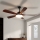 Brilagi - Ventilateur de plafond LED dimmable LED/34W/230V 3000-6500K diam. 132 cm noir/marron + télécommande