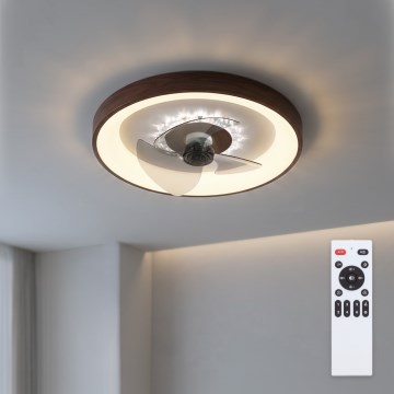 Brilagi - Ventilateur de plafond LED dimmable LED/34W/230V 3000-6500K Ø 46 cm marron + télécommande