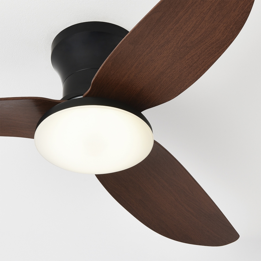 Brilagi - Ventilateur de plafond dimmable à LED 38W/230V 3000-6500K Ø 100 cm noir/marron + télécommande