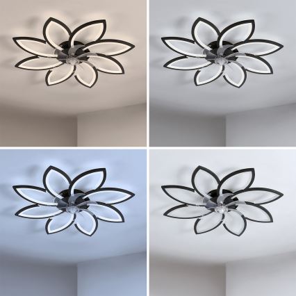Brilagi - Ventilateur de plafond LED dimmable LED/43W/230V 3000-6500K Ø 90 cm noir + télécommande