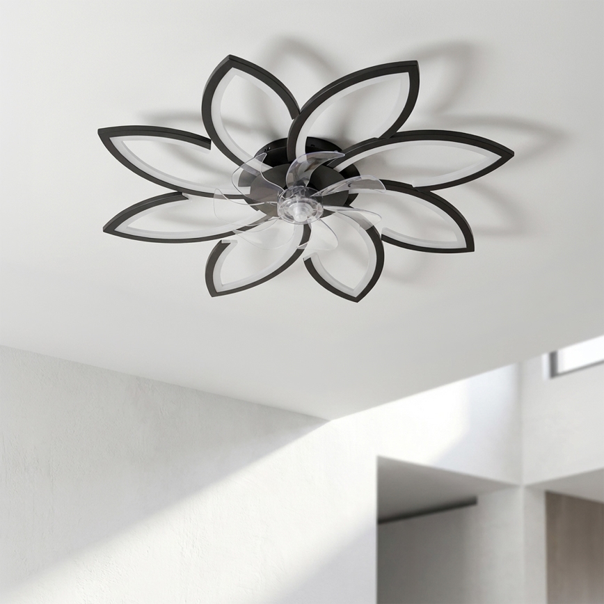 Brilagi - Ventilateur de plafond LED dimmable LED/43W/230V 3000-6500K Ø 90 cm noir + télécommande