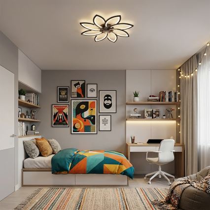 Brilagi - Ventilateur de plafond LED dimmable LED/43W/230V 3000-6500K Ø 90 cm noir + télécommande