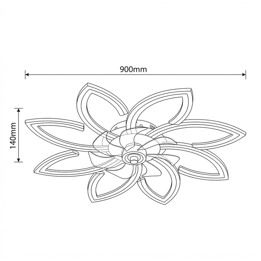 Brilagi - Ventilateur de plafond LED dimmable LED/43W/230V 3000-6500K Ø 90 cm noir + télécommande