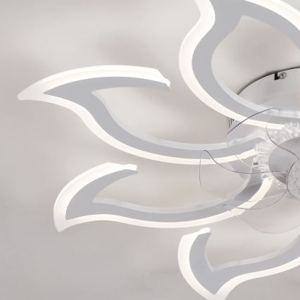 Brilagi - Ventilateur de plafond LED à intensité réglable LED/44W/230V 3000-6500K Ø 90 cm blanc + télécommande