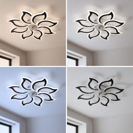 Brilagi - Ventilateur de plafond dimmable à LED 44W/230V Ø 90 cm noir + télécommande