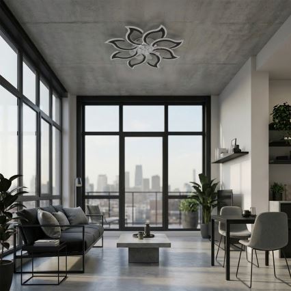 Brilagi - Ventilateur de plafond dimmable à LED 44W/230V Ø 90 cm noir + télécommande