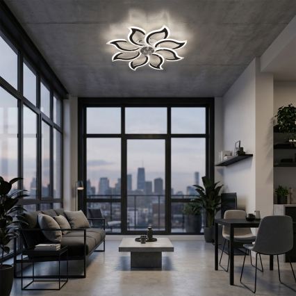 Brilagi - Ventilateur de plafond dimmable à LED 44W/230V Ø 90 cm noir + télécommande