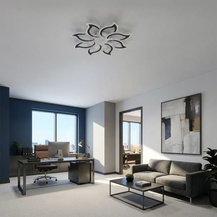 Brilagi - Ventilateur de plafond dimmable à LED 44W/230V Ø 90 cm noir + télécommande