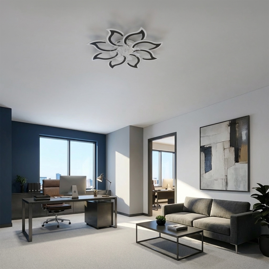 Brilagi - Ventilateur de plafond dimmable à LED 44W/230V Ø 90 cm noir + télécommande