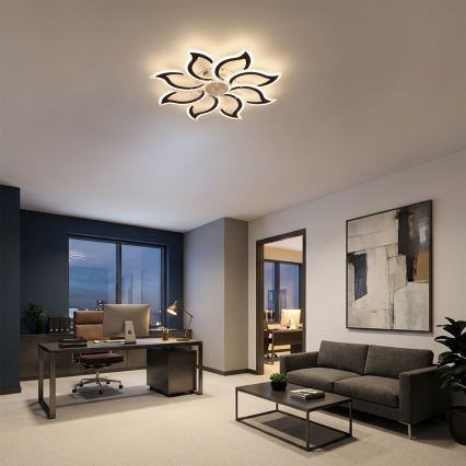 Brilagi - Ventilateur de plafond dimmable à LED 44W/230V Ø 90 cm noir + télécommande