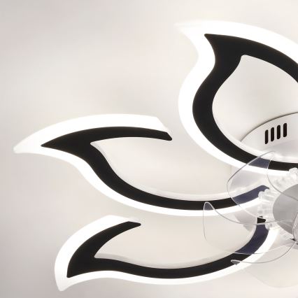 Brilagi - Ventilateur de plafond dimmable à LED 44W/230V Ø 90 cm noir + télécommande