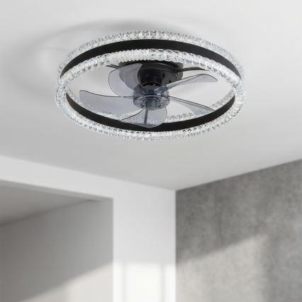 Brilagi - Ventilateur de plafond LED à intensité variable LED/62W/230V 3000-6500K Ø 50 cm noir + télécommande