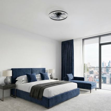 Brilagi - Ventilateur de plafond LED à intensité variable LED/62W/230V 3000-6500K Ø 50 cm noir + télécommande