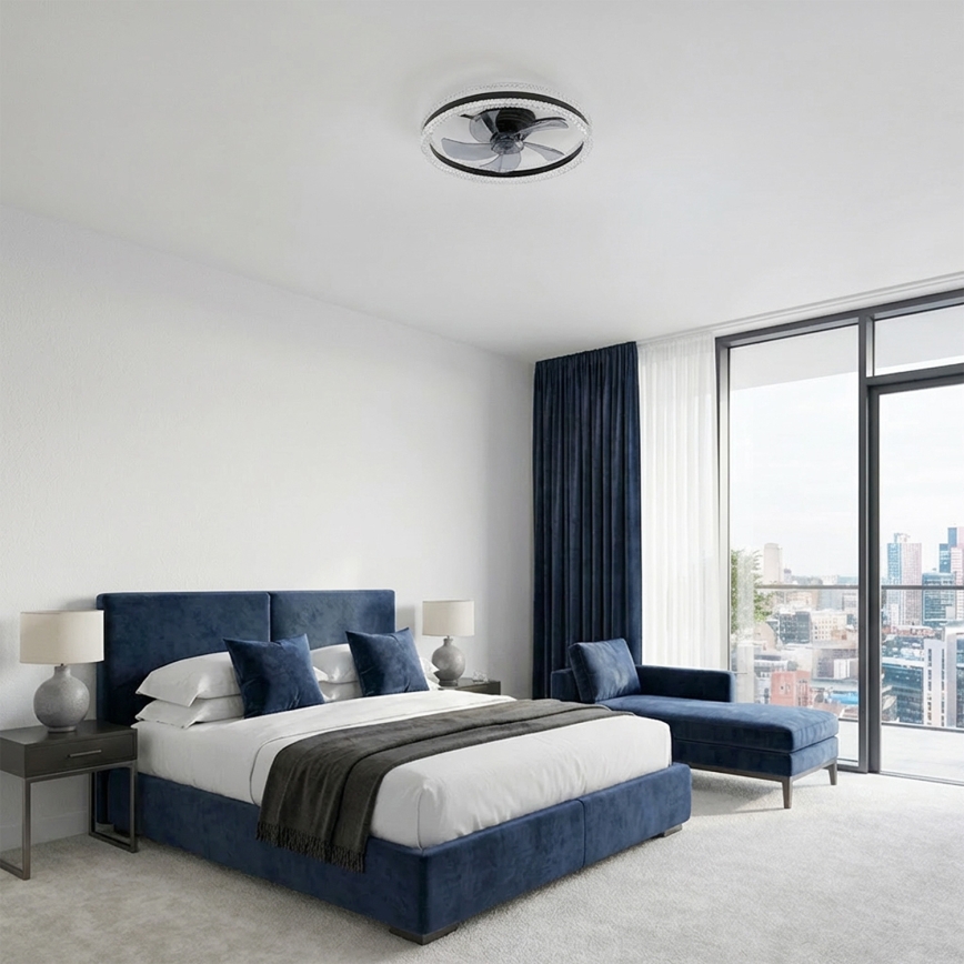 Brilagi - Ventilateur de plafond LED à intensité variable LED/62W/230V 3000-6500K Ø 50 cm noir + télécommande