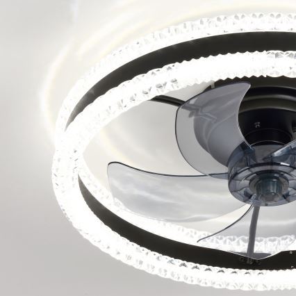 Brilagi - Ventilateur de plafond LED à intensité variable LED/62W/230V 3000-6500K Ø 50 cm noir + télécommande