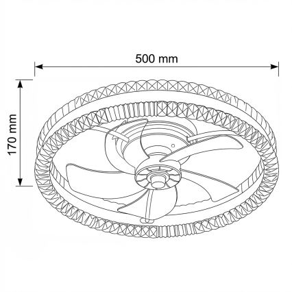 Brilagi - Ventilateur de plafond LED à intensité variable LED/62W/230V 3000-6500K Ø 50 cm noir + télécommande