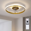 BRILAGI - Ventilateur de plafond LED dimmable LED/66W/230V 3000-6500K Ø 55 cm blanc/doré + télécommande