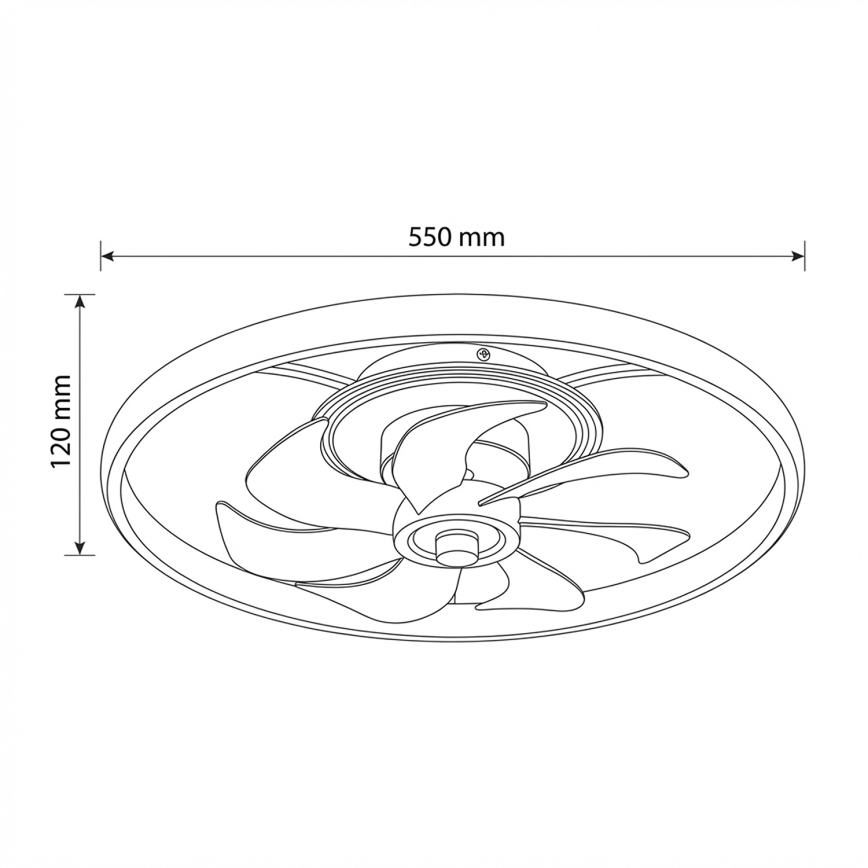 Brilagi - Ventilateur de plafond LED dimmable LED/66W/230V 3000-6500K Ø 55 cm blanc/doré + télécommande