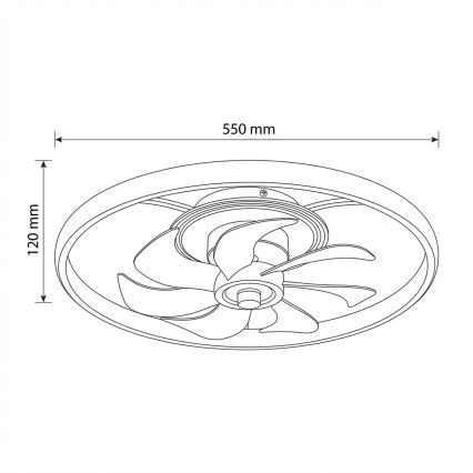 Brilagi - Ventilateur de plafond LED dimmable LED/66W/230V 55 cm blanc/doré + télécommande