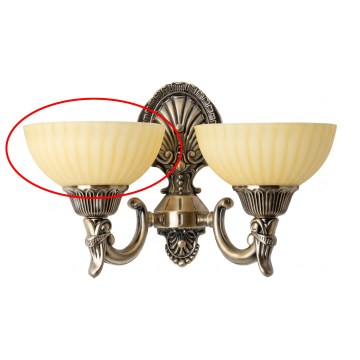 Brilagi - Verre de rechange pour applique murale CLASSIC E14 Ø 16 cm beige