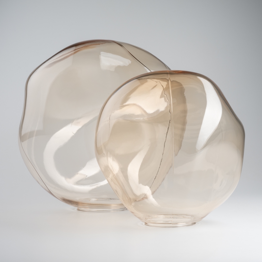 BRILAGI - Verre de rechange pour lustre, applique et plafonnier VULCANO E27 Ø 25 cm beige fumé