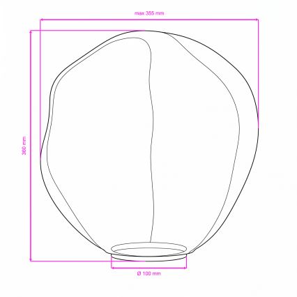 BRILAGI - Verre de rechange pour lustre, applique et plafonnier VULCANO E27 Ø 25 cm beige fumé