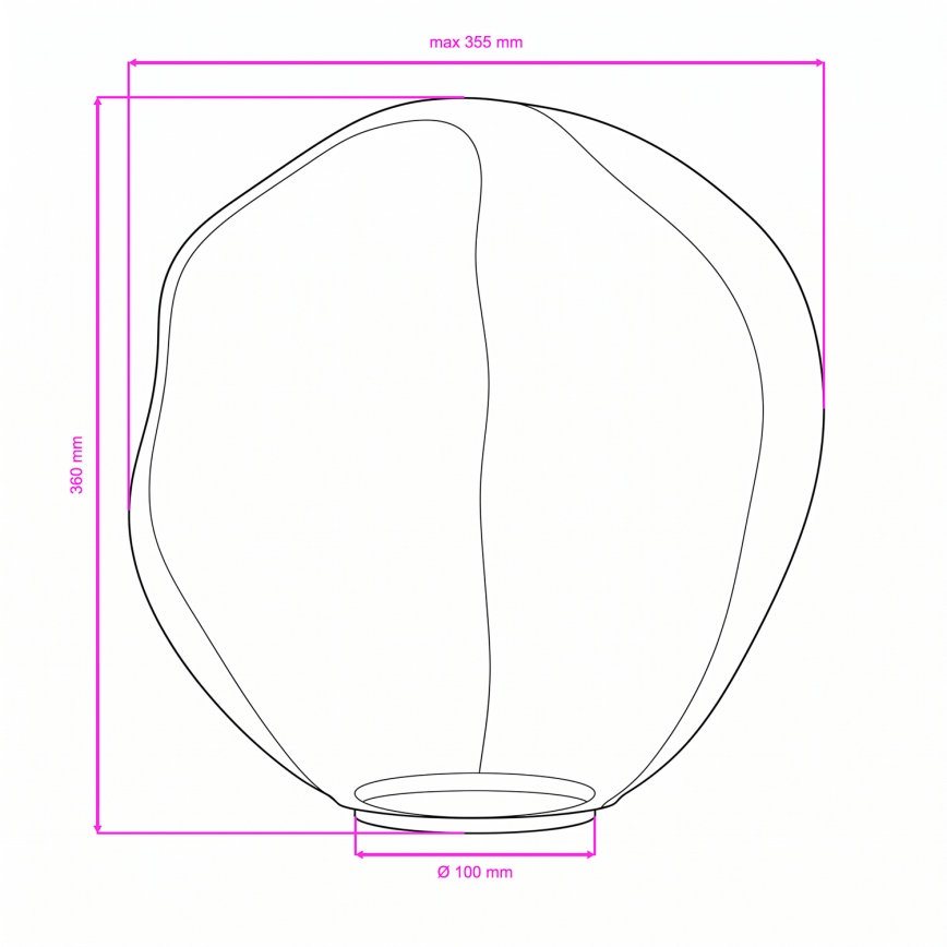 BRILAGI - Verre de rechange pour lustre, applique et plafonnier VULCANO E27 Ø 25 cm beige fumé