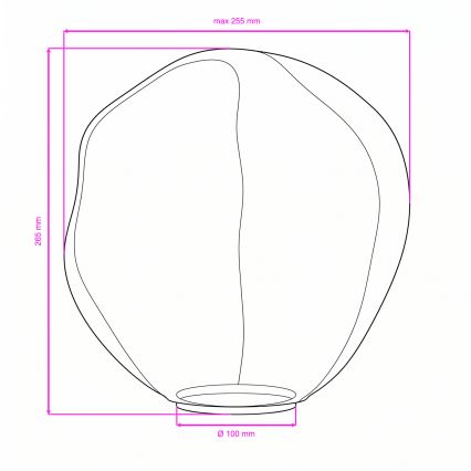 BRILAGI - Verre de rechange pour lustre, applique murale et plafonnier VULCANO E27 Ø 35 cm beige fumé