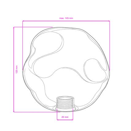 BRILAGI - Verre de rechange pour lustre, applique murale et plafonnier LAVA/VULCANO G9 Ø 15 cm beige fumé