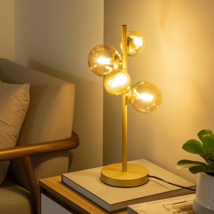 Brilagi - Verre de rechange pour lustre, applique murale et lampe MISTEL, MILLA Ø 15 cm doré