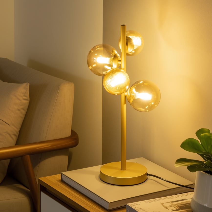 Brilagi - Verre de rechange pour lustre, applique murale et lampe MISTEL, MILLA Ø 15 cm doré