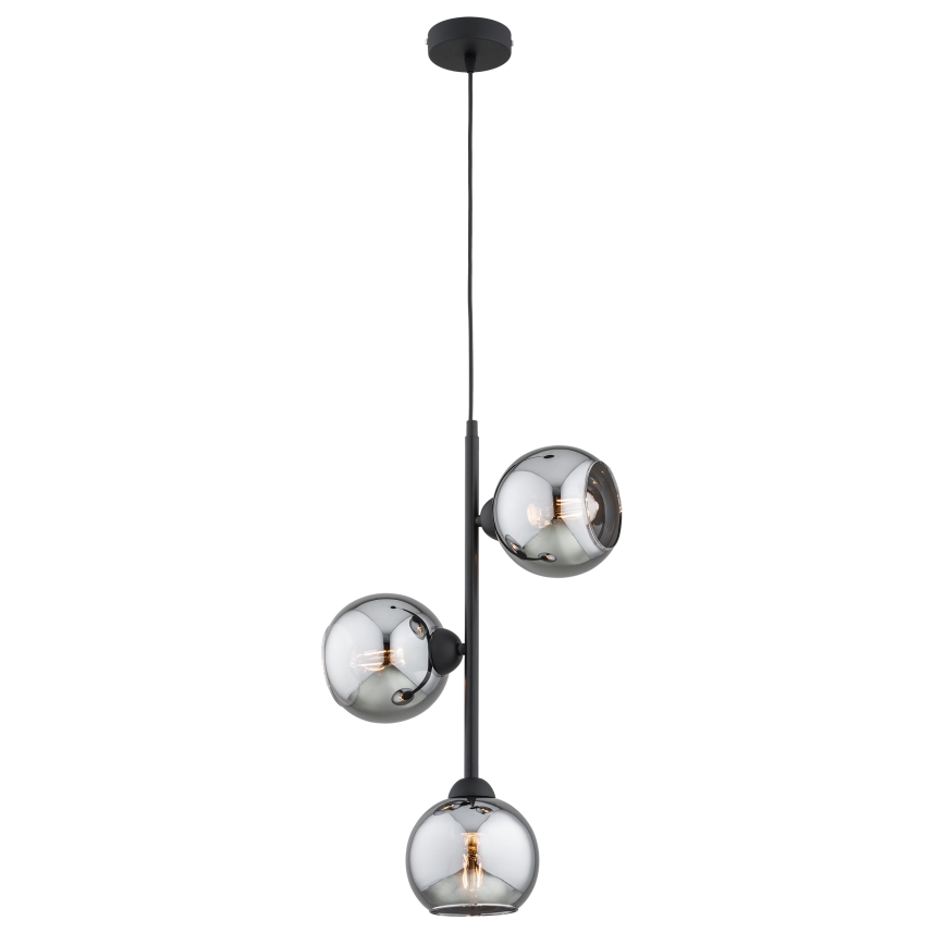 Brilagi - Verre de rechange pour lustre DIOR E27 Ø 15 cm, gris fumé