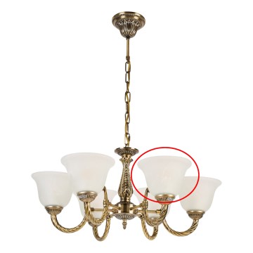 Brilagi - Verre de rechange pour lustre et applique CLASSIC E14, Ø cm, blanc