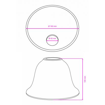 BRILAGI - Verre de rechange pour lustre et applique murale CLASSIC E14 Ø 11 cm blanc