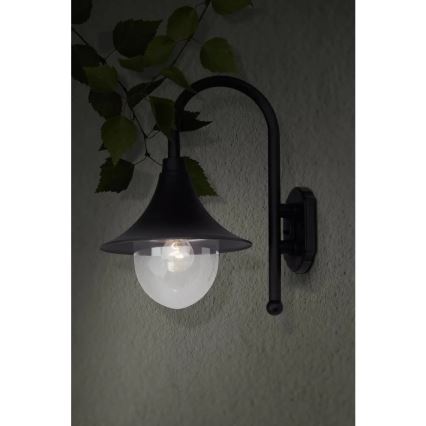 Brilliant - Applique murale extérieure BERNA 1xE27/60W/230V IP44 noir