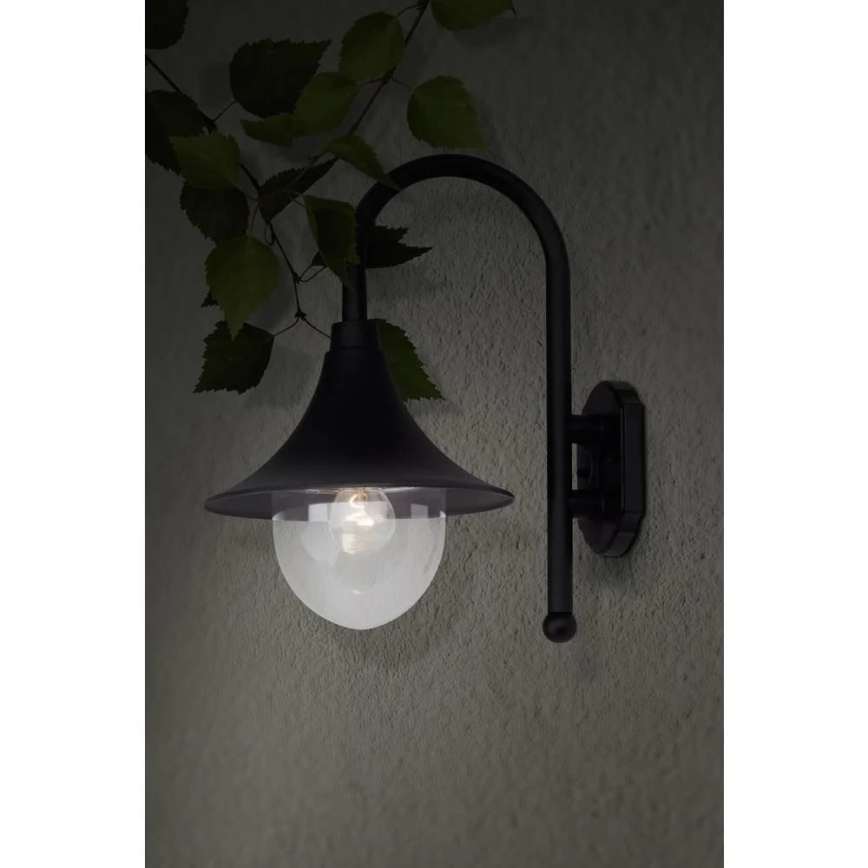 Brilliant - Applique murale extérieure BERNA 1xE27/60W/230V IP44 noir