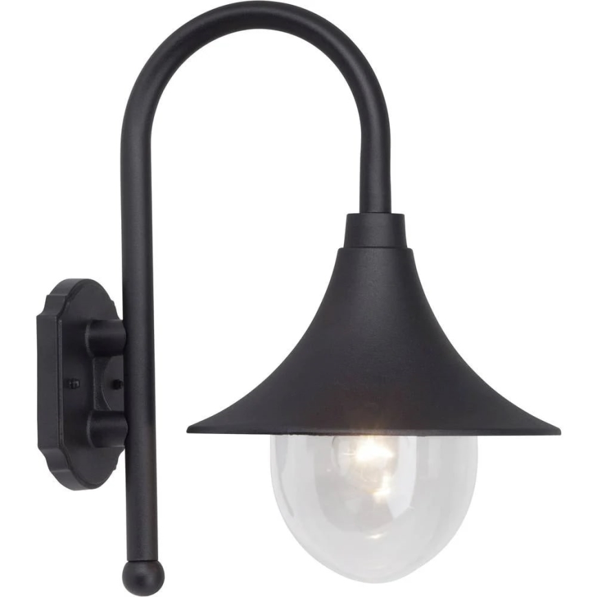 Brilliant - Applique murale extérieure BERNA 1xE27/60W/230V IP44 noir