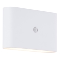 Brilliant - Applique murale extérieure LED rechargeable avec capteur XINO LED/3W/5V 3600 mAh IP44 blanc