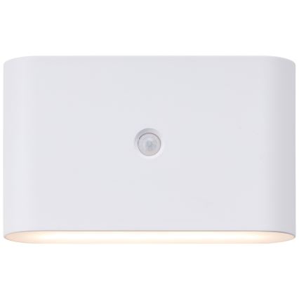Brilliant - Applique murale extérieure rechargeable avec détecteur XINO LED/3W/5V IP44 blanc