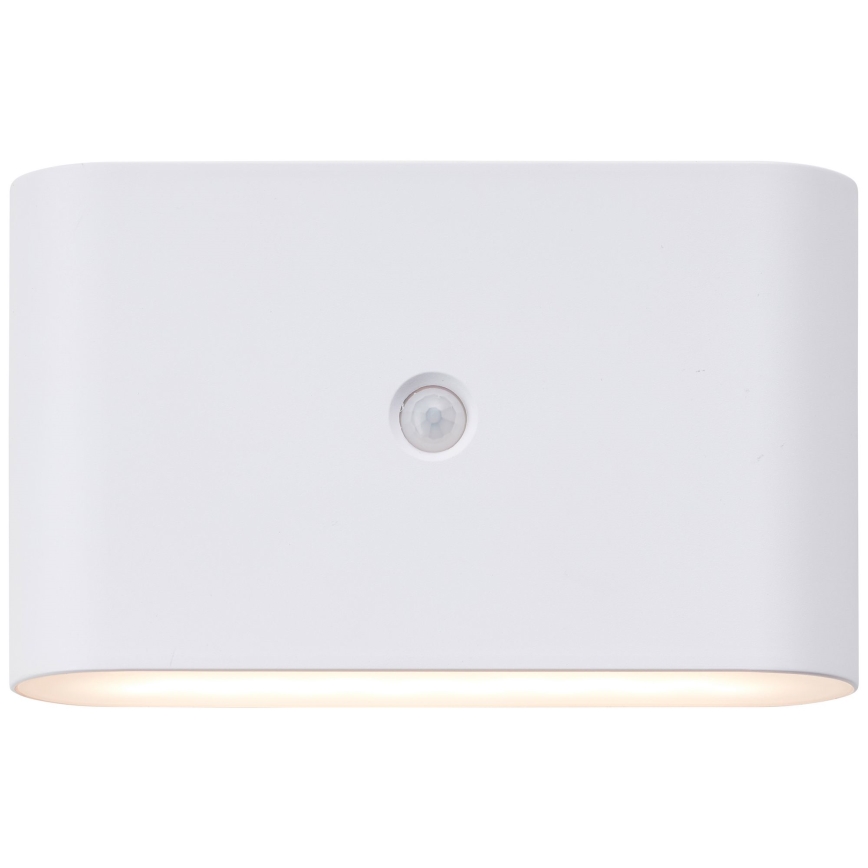 Brilliant - Applique murale extérieure rechargeable avec détecteur XINO LED/3W/5V IP44 blanc